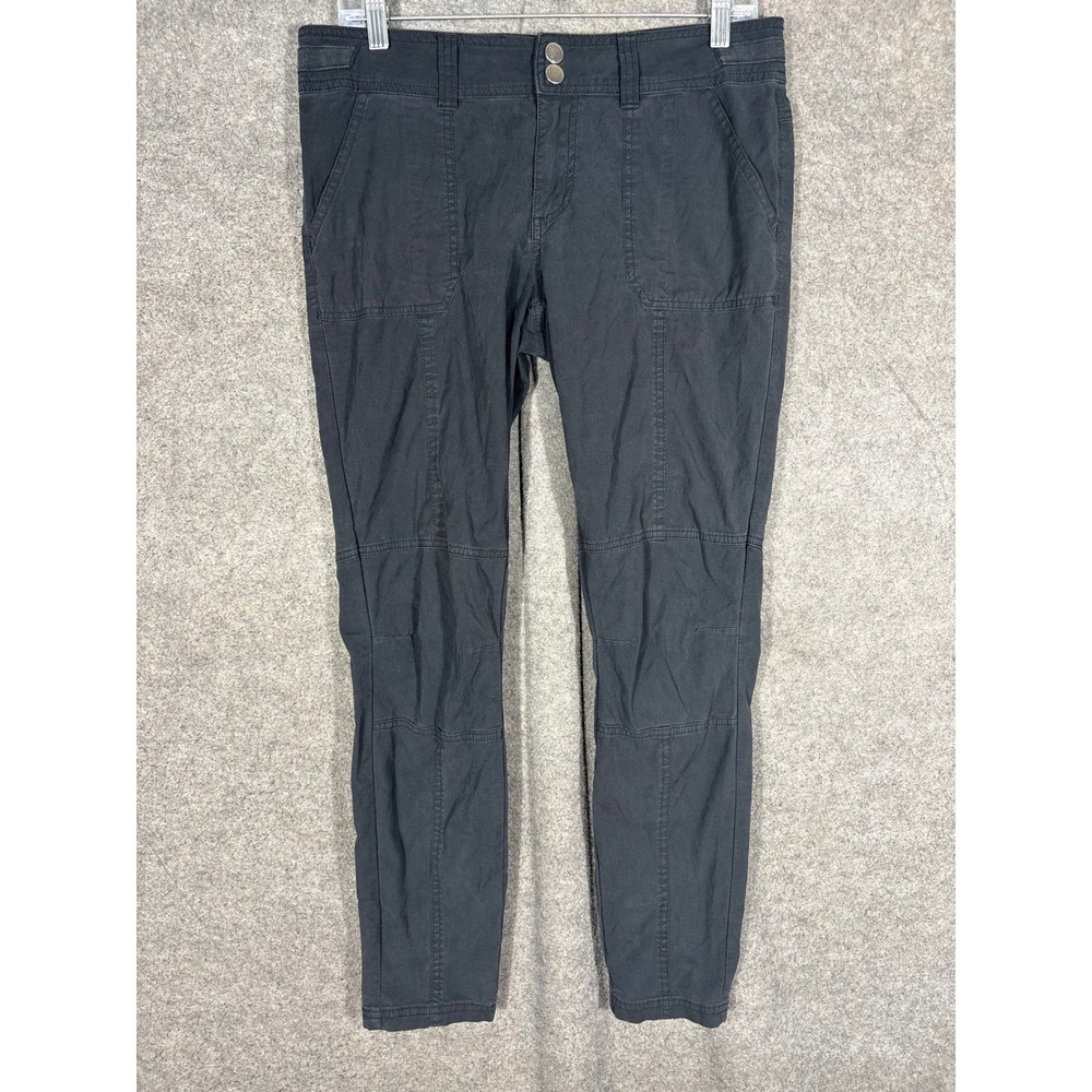 Prana Womens Skinny Cargo Pants Charcoal Gray Utility Outdoor Size 10